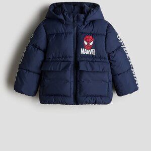 Water-repellent Puffer Jacket - Spiderman